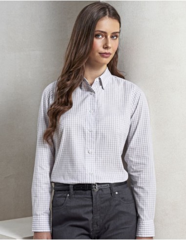 PRE-PR352-Womens Maxton Check Long Sleeve Shirt